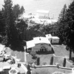 Ariel view of Nick Kogos house and Parthenon, circa 1960s. 
West Vancouver Memorial Library Digital Database - 1501.WVML